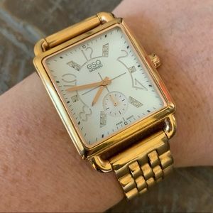 ESQ Movado Gold Ion Plated Stainless Steel Watch